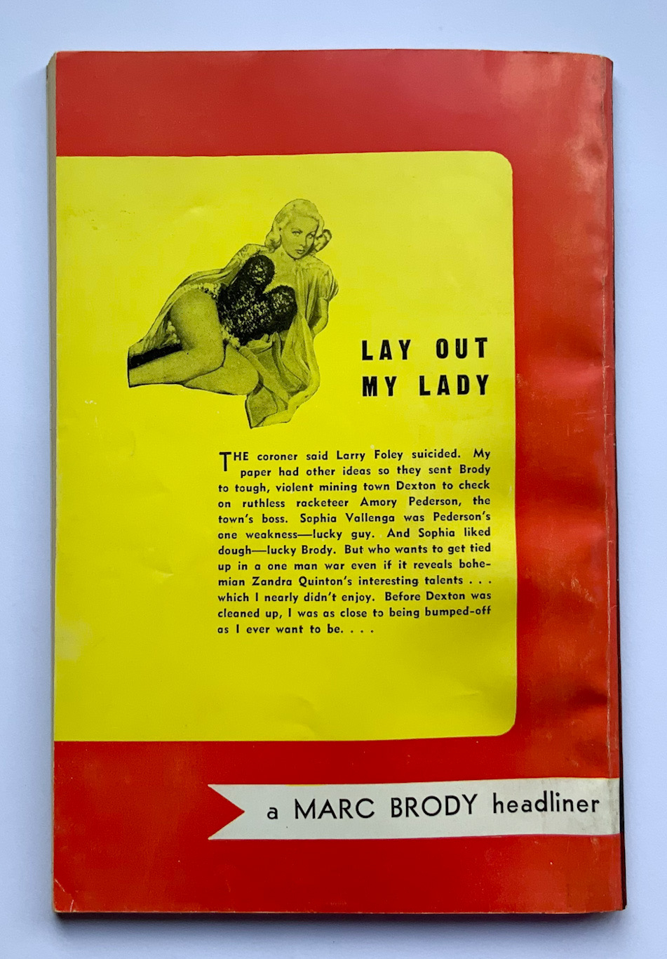 LAY OUT MY LADY Australian crime pulp fiction book 1955